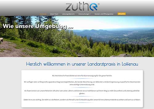 Arbeitsbeispiel Homepage