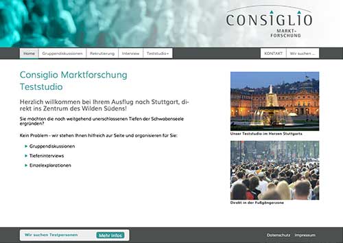 Arbeitsbeispiel Homepage